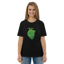 Load image into Gallery viewer, Hop Heart organic cotton t-shirt (black)