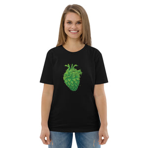 Hop Heart organic cotton t-shirt (black)