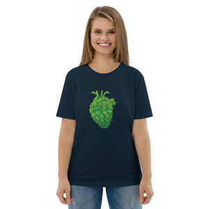 Hop Heart organic cotton t-shirt (navy)