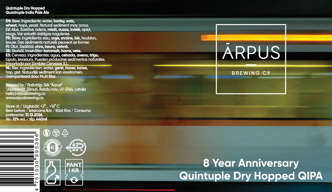 8 Year Anniversary Quintuple Dry Hopped QIPA