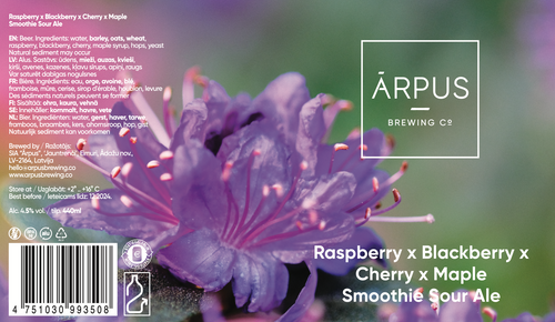 Raspberry x Blackberry x Cherry x Maple Smoothie Sour Ale