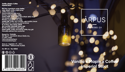 Vanilla x Maple x Coffee Imperial Stout