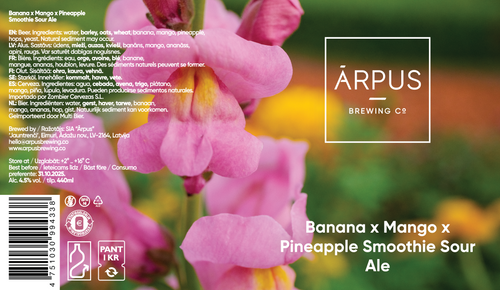 Ārpus Banana x Mango x Pineapple Smoothie Sour Ale - Ārpus Brewing