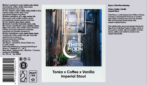 Ārpus x Third Moon Brewing Tonka x Coffee x Vanilla Imperial Stout - Ārpus Brewing