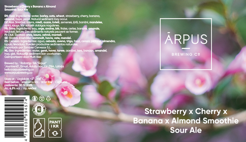 Ārpus Strawberry x Cherry x Banana x Almond Smoothie Sour Ale - Ārpus Brewing