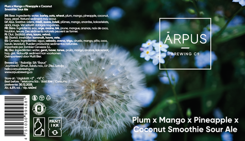 Ārpus Plum x Mango x Pineapple x Coconut Smoothie Sour Ale - Ārpus Brewing