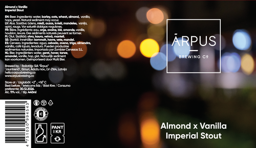 Ārpus Almond x Vanilla Imperial Stout - Ārpus Brewing