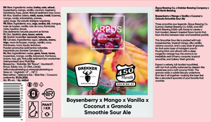 Ārpus x Drekker x 450 North Boysenberry x Mango x Vanilla x Coconut x Granola Smoothie Sour Ale