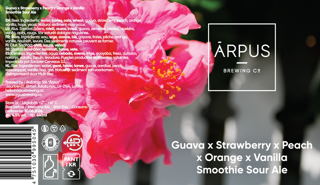 Guava x Strawberry x Peach x Orange x Vanilla Smoothie Sour Ale