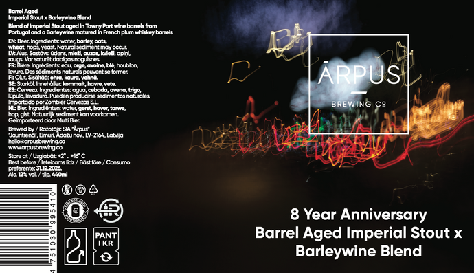 8 Year Anniversary Barrel Aged Imperial Stout x Barleywine Blend