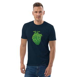 Hop Heart organic cotton t-shirt (navy)