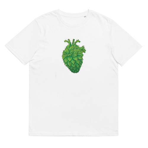 Hop Heart organic cotton t-shirt (white)