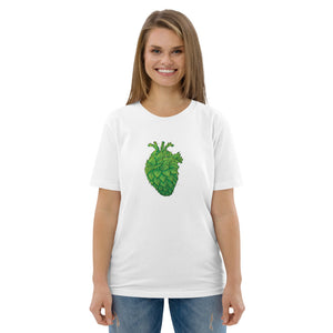 Hop Heart organic cotton t-shirt (white)